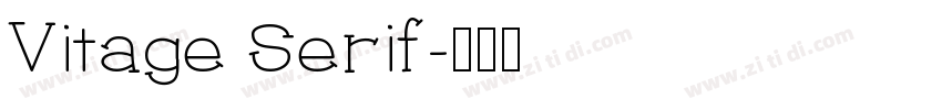 Vitage Serif字体转换